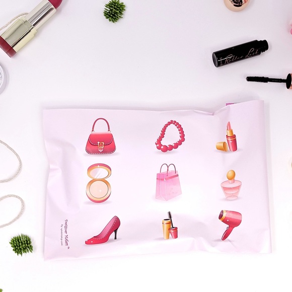 upacnship Other - LAST SET💄 25 Designer Pink Makeup Fashion Poly Mailers small 6 x 9 inch